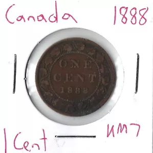 Moneda Canadá 1 céntimo 1888 KM7 - Imagen 1 de 3