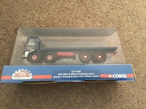 Corgi CC11509 AEC MKV 8 WHEEL PLATFORM LORRY WILLIAM NUTTALL & SONS LTD 1:50 - Picture 1 of 2