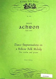 Achron Dance Improvisation for violin w/piano accom. - Picture 1 of 3