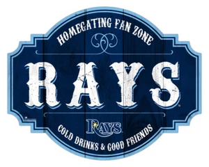 Insegna taverna MLB Tampa Bay Rays 12" in legno invecchiato Homegating Fan Zone - Foto 1 di 1