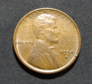 1934-D Lincoln Wheat Penny Higher Grade 1 Cent Coin AU - Picture 1 of 2