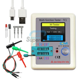 LCR-TC1 Transistor Tester Diode Triode Capacitance Meter LCR ESR NPN MOSFET US - Picture 1 of 21