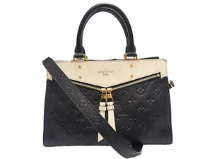 Louis Vuitton Monogram Empreinte Sully PM Satchel Shoulder Bag M44161 Black - Picture 1 of 20