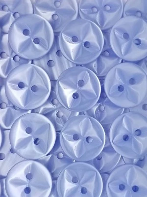 STAR BUTTON, SIZE 24L - 5/8", SHINY FINISH, 1 DOZEN,  FREE SHIPPING USA - Image 1 of 4