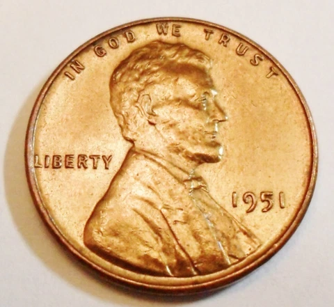 1951 P Lincoln Wheat Cent / Penny Coin   *FINE OR BETTER*  **FREE SHIPPING** Cover