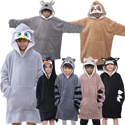 Kids Girls Boys Oversized Hoodie Snuggle World Book Day Super Soft Warm Blanket