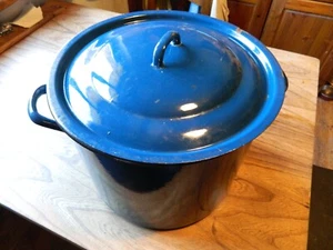 Emaille Einkochtopf - Einwecktopf Emaille TOPF ca.20l KOCHTOPF gebraucht - Bild 1 von 5
