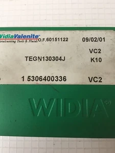 Widia - 10 nuevas inserciones de ranura de carburo TEGN130304J K10 CNC - Imagen 1 de 2