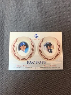 2003 Upper Deck Game Face/ Face Off Hideo Nomo Barry Bonds - Image 1 of 2