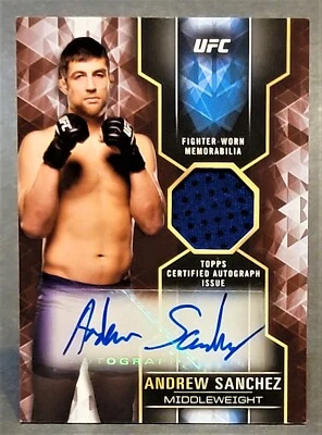 2017 Topps UFC Knockout Autographed Relics Red #KAR-AS Andrew Sanchez 5/10 - Image 1 of 2