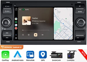 FDX6 7" Android 13 Autoradio Navi CarPlay für Ford Fusion Fiesta Mondeo Transit - Bild 1 von 19