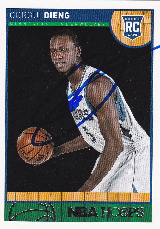 GORGUI DIENG MINNESOTA TIMBERWOLVES SIGNED ROOKIE CARD SPURS GRIZZLIES HAWKS - Image 1 of 1