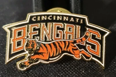 Prendedor con logotipo de tigre de los Cincinnati Bengals - Nuevo - Pin de mariposa dorado trasero - Licencia NFL Foto 1 de 3