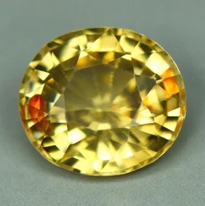 2.38CT ZIRCON YELLOW AND ORANGE FINE COLLECTABLE OVAL CUT GEMSTONE (SRI LANKA) - Picture 1 of 5