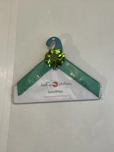 Lindsay Phillips switch flops interchangeable straps size m Green - Picture 1 of 4