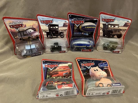 Disney Pixar Mattel Cars 6 pcs: Blimp, Hamm, Sarge, McQueen, Lizzie, Leroy NEW Cover