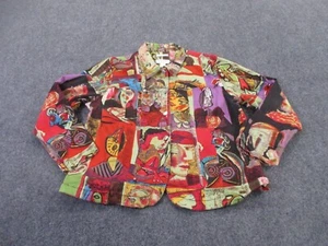 Christopher Banks Jacket Womens 1X Colorful Picasso Designer Graphic Abstract CJ - Picture 1 of 9