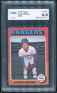 1975 Topps #316 - Jackie Brown GMA 6.5 - Picture 1 of 2