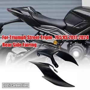 Carbon Fiber Side Panels Fairing For Triumph Street Triple 765 R , RS 2017-2024 - Foto 1 di 6
