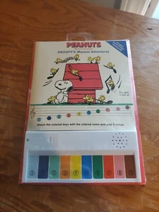Vintage Peanuts Musical Storybook Snoopy's Musical Adventures Sealed - Imagen 1 de 2