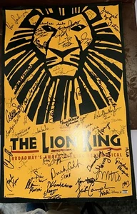David Harris Personal Collection - The Lion King Tour Poster Signed By Cast - Picture 1 of 20