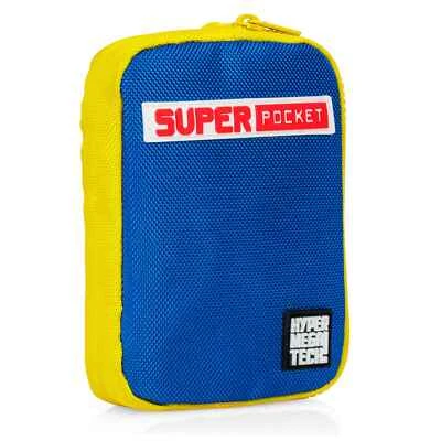 BLAZE ENTERTAINMENT Blaze Evercade HMT Super Pocket Fabric Case Blau/Gelb Capcom Tasche NEU&OVP