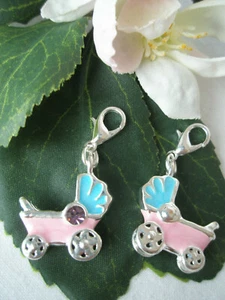 CHARMS GEBURT SILBER STORCH BABY BETTELARMBAND ADEBAR MUTTER KIND ANHÄNGER  - Bild 1 von 3