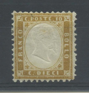 REGNO 1862 10C. BISTRO GIALLASTRO * CENTRATO CERT. - Picture 1 of 1
