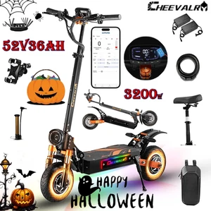 2x1600W Elektro-Scooter 10 Zoll E-Roller 70KM/H Bis 130KM NFC Sattel Hydraulisc - Bild 1 von 23