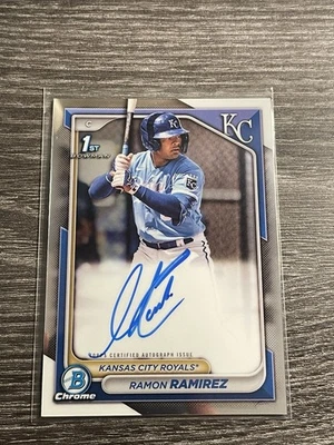 2024 Bowman Chrome RAMON RAMIREZ AUTOGRAPH 1st Bowman Auto #CPA-RR2 KC Royals  - Image 1 of 2