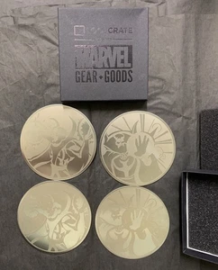 Loot Crate Marvel Gear + Goods Doctor Strange 4 piece Metal Coaster Coasters Set - Picture 1 of 10