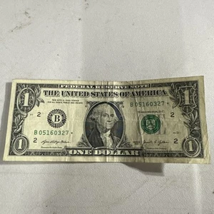 2021 B Star note One Dollar Bill B05160327* - Picture 1 of 2