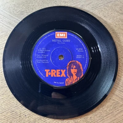 T.Rex.   Metal Guru.  . 7" Vinyl.  1972.  EMI. VG  - Image 1 of 4