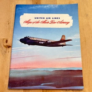 1940s United Airlines Maps of the Main Line Airway and Information Booklet - Picture 1 of 6