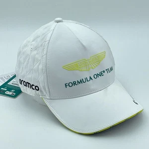 Gorra Aston Martin Aramco F1 Team Blanca Oficial Fórmula Uno Carreras Etiquetas Nuevas - Imagen 1 de 10