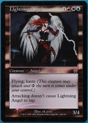 Lightning Angel FOIL Apocalypse PLD White Blue Red Rare CARD (505593) ABUGames - Image 1 of 2