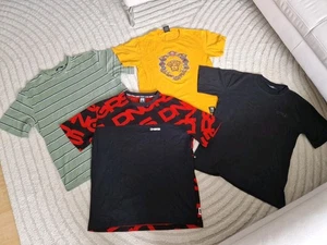 4x Herren T-Shirt L South Pole Dangerous Berlin DNGRS Schwarz Grün Gelb Hip Hop - Bild 1 von 1