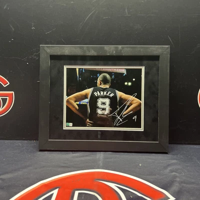 Фотография Тони Паркера из San Antonio Spurs с автографом в рамке 8X10 Steiner CX - Изображение 1 из 3