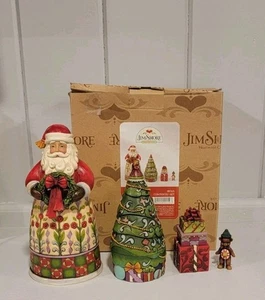 Jim Shore Heartwood Creek 4er Set Weihnachten Nistkästen Weihnachtsbaum Bär 2010 - Bild 1 von 14