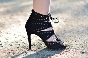 ZARA CELEBRITY BLOGGER SANDAL LACE-UP SANDALS EU 41/UK 8/US 10 Ref. 1484/201 - Picture 1 of 8