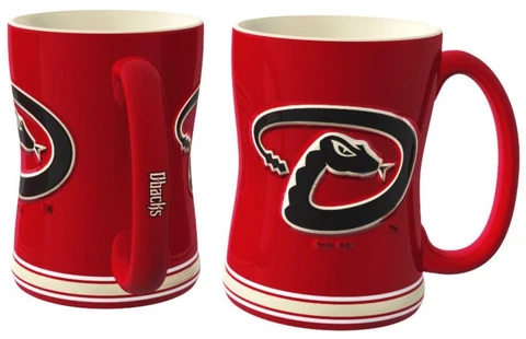 Arizona Diamondbacks 15oz Sculpted Relief Coffee Mug [NEW] MLB Tea Cup Hot Cover