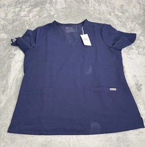Figs Women’s Casma Three-Pocket Scrub Top Size Large Blue NWT - Picture 1 of 11