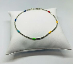 1 bracciale unisex con smalto colorato Argento 925 silver bracialet - Imagen 1 de 2