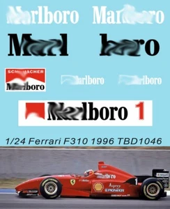 1/24 Missing Sponsor Decals for Ferrari F310 1996 Decal TBD1046 - Picture 1 of 1