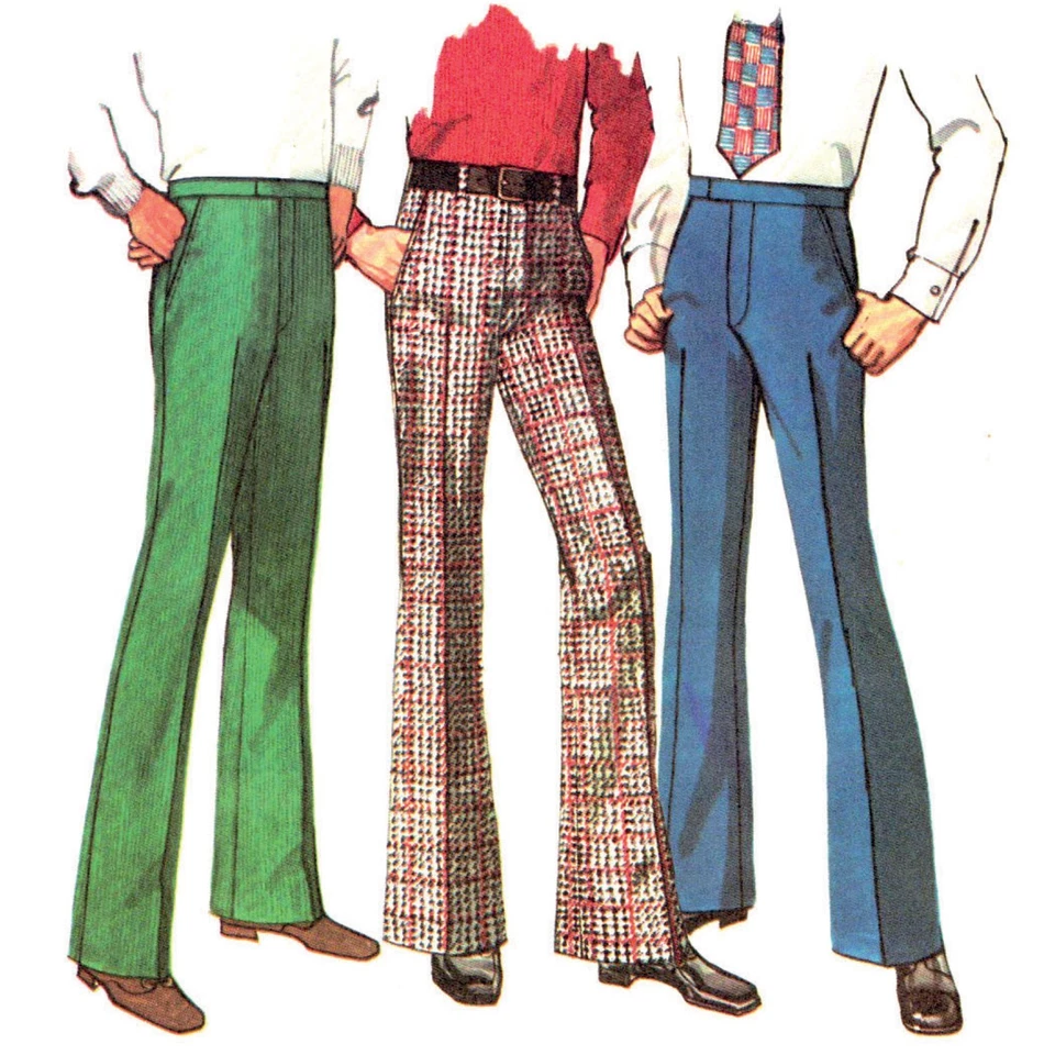 1970s Sewing Pattern, Men’s Pants in Proportioned Sizes - Waist: 34” (87cm) - Image 1 of 1
