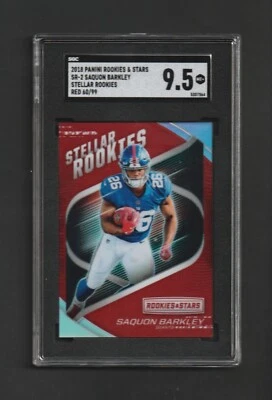 2018 Panini R&S Saquon Barkley RC ~ Stellar Rookies RED #/99 ~ Eagles ~  SGC 9.5 - Image 1 of 2