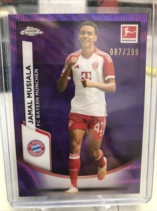 Jamal Musiala Numbered 87 /299 Purple Wave Refractor Topps Chrome FC Bayern #83 - Bild 1 von 2