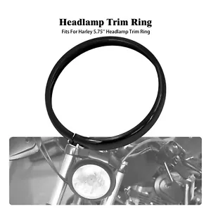 5.75" Black Headlight Lamp Trim Ring For Harley Dyna Street Bob Softail 94-2023 - Foto 1 di 15