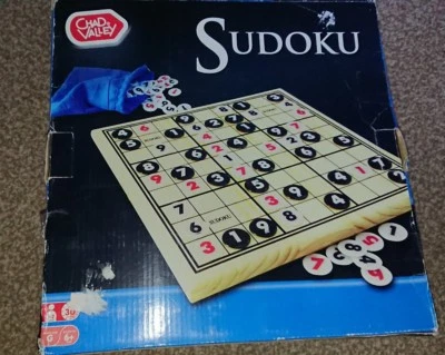 Sudoku Game with 29cm x 29cm Wooden Board CHAD VALLEY Mental Trivia Puzzle - Image 1 of 2