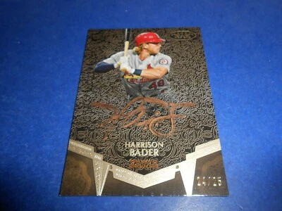 2019 TOPPS TIER ONE HARRISON BADER BRONZE AUTO 24/25 - Image 1 of 2